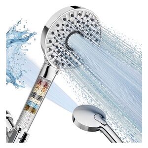 High-Pressure Filtered Shower Head - Silver